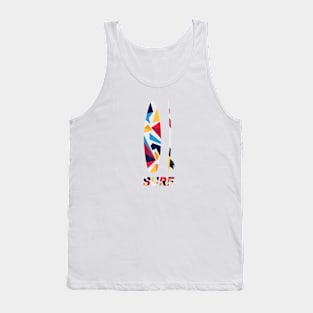 Surfing colorful board Tank Top